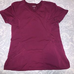 burgundy Scrub set SMALL TOP MEDIUM BOTTOM